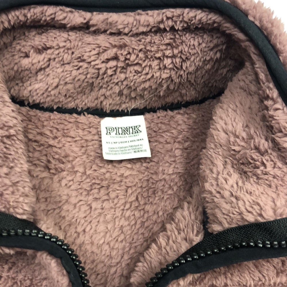 PINK Victoria’s Secret Teddy half zip pullover - Picture 3 of 6